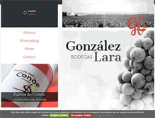 Tablet Screenshot of bodegasgonzalezlara.com